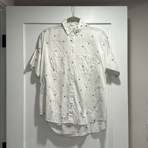 Madewell Cactus embroidery button down
